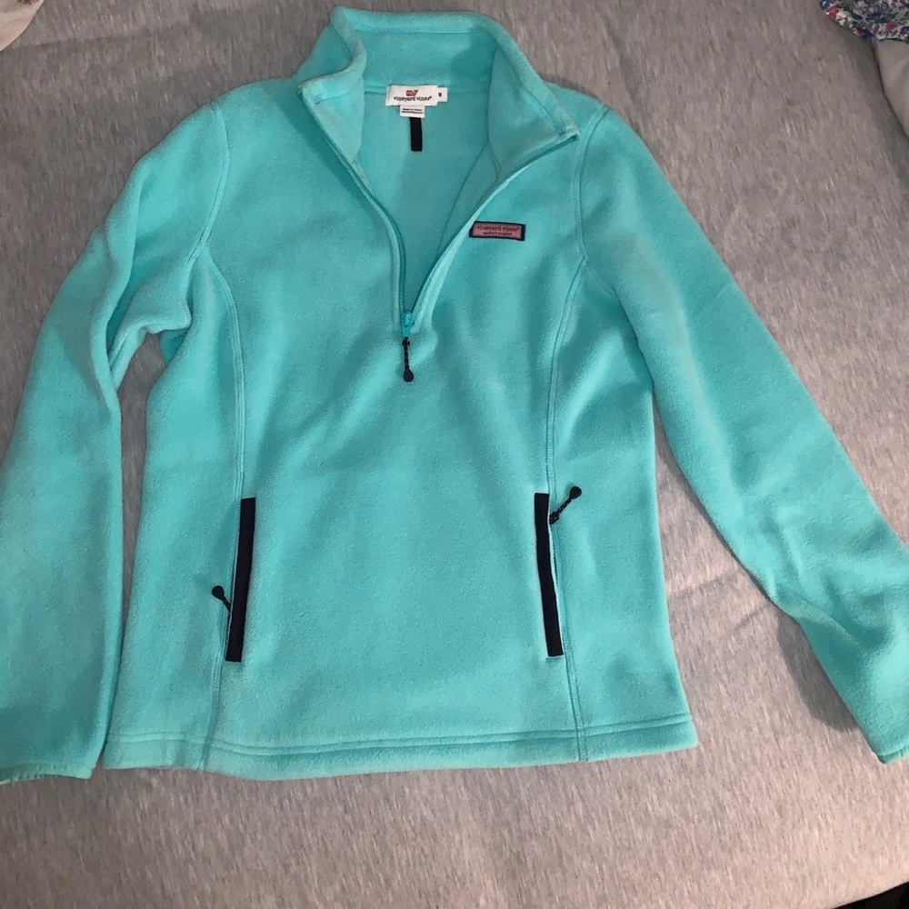Vineyard vines fleece zip up coat